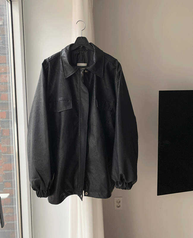 [55-88] 타이거 오버 레더 재킷